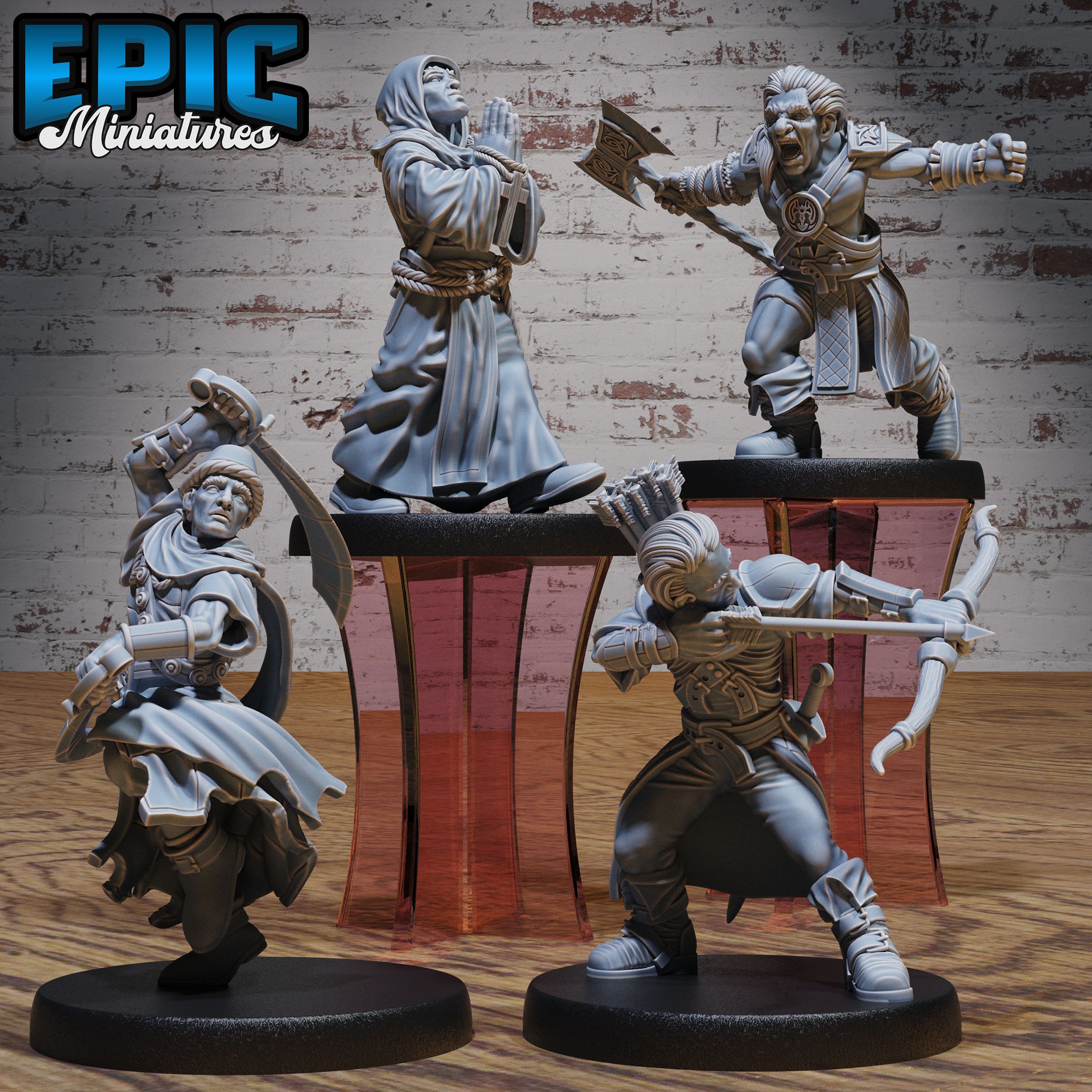 Tavern NPC Set B / Human Warrior / Male Villager / Humanoid Character / Settler / Brave Fighter / Village Guard/ Mysterious Colonist